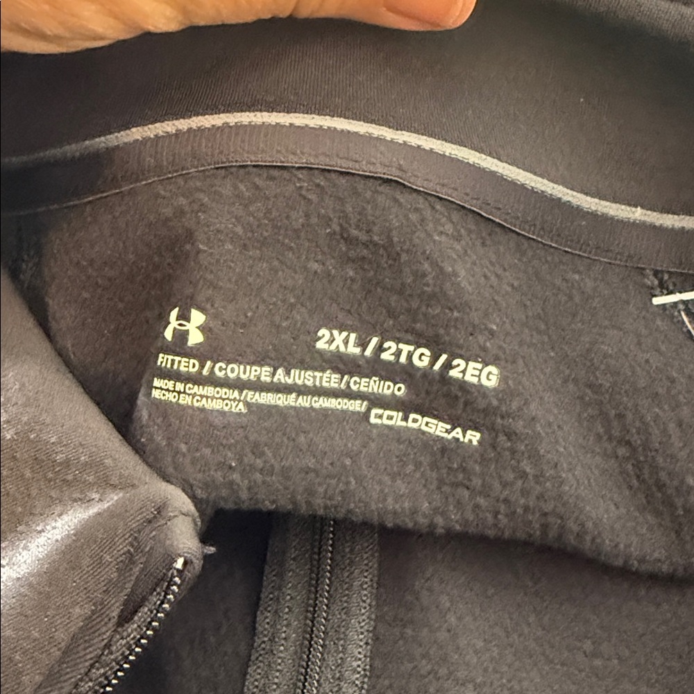 Under Armour Coldgear Base 4.0 Half Zip Jacket Top Black Size 2XL XXL - Picture 8 of 15